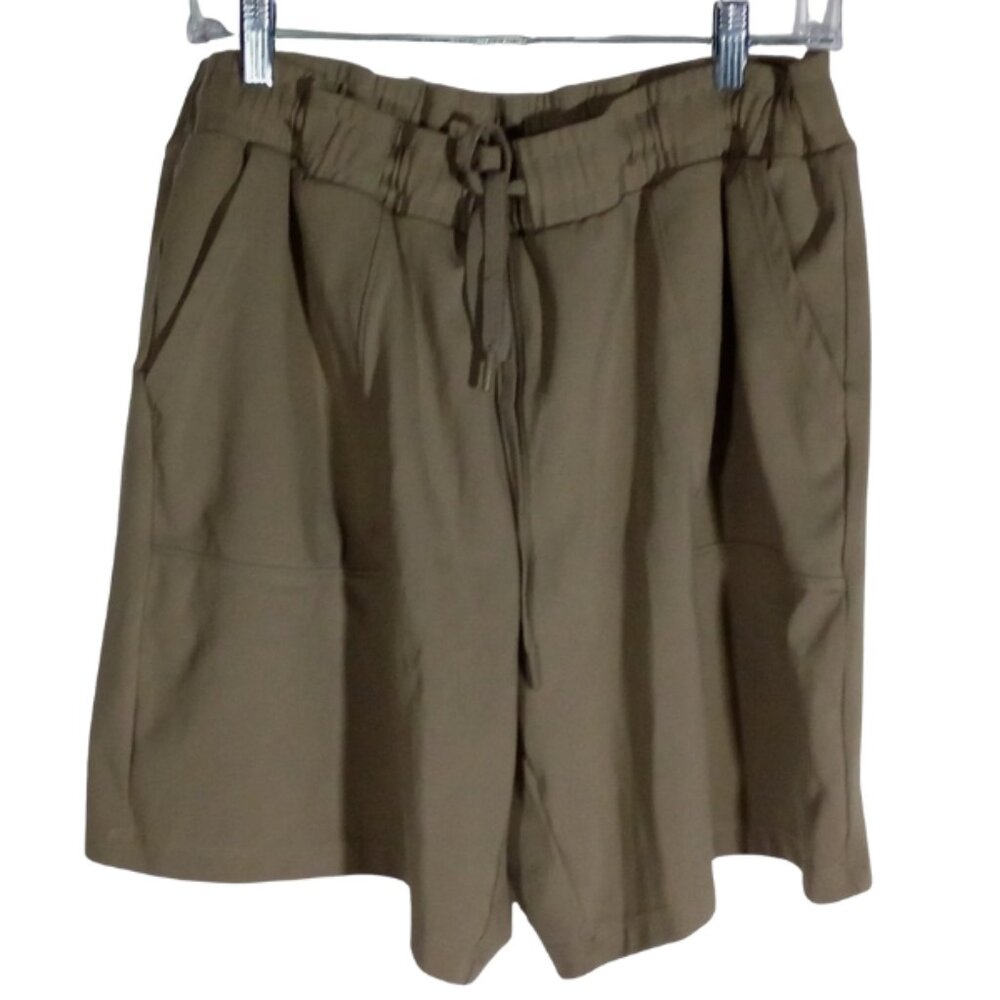 Mondetta Women’s Bermuda Shorts Khaki XXL Drawstring Pockets Casual